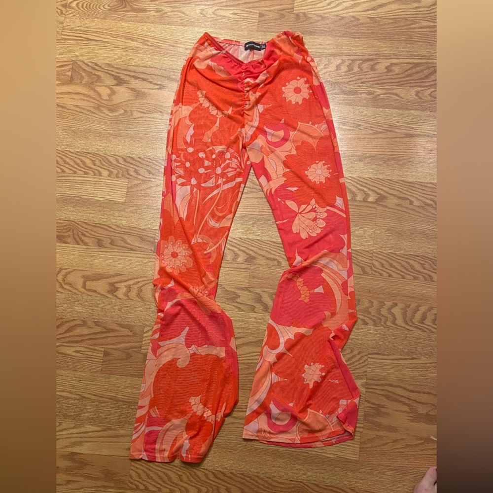 pretty little thing x doja cat mesh beach pants